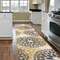 World Rug Gallery Modern Floral Circles Design 2' x 7'2'' Yellow Runner Rug 9099YELLOW2X7 - alternate 1
